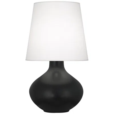 Robert Abbey , June, Matte Obsidian Glazed Ceramic, Table Lamp