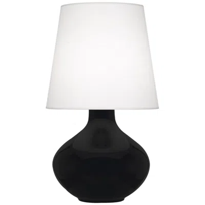 Robert Abbey , June, Obsidian Glazed Ceramic, Table Lamp