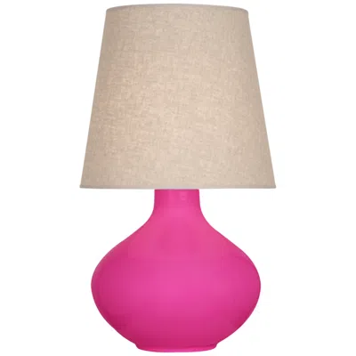 Robert Abbey , June, Razzle Rose Glazed Ceramic, Table Lamp
