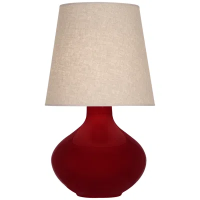 Robert Abbey , June, Sangria Glazed Ceramic, Table Lamp