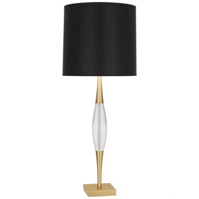 Robert Abbey Juno 37" Modern Brass Buffet Lamp With Usb In Black Opaque