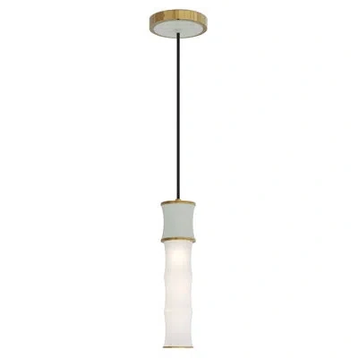 Robert Abbey Kane 1 - Light Pendant In Celadon,gold
