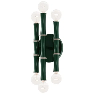 Robert Abbey Kane 12" High Jungle And Polished Nickel Wall Sconce