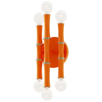 Robert Abbey Kane 12" High Pumpkin And Polished Nickel Wall Sconce