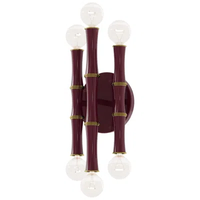 Robert Abbey Kane 12" High Sugar Plum And Modern Brass Wall Sconce