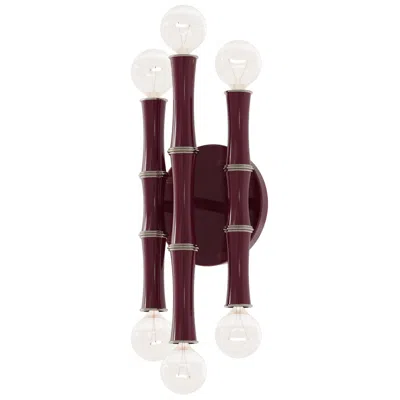 Robert Abbey Kane 12" High Sugar Plum And Polished Nickel Wall Sconce