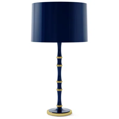 Robert Abbey Kane 31"h Blue And Blue And Modern Brass Lamp W/ Midnight Blue Shade