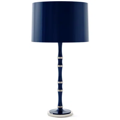 Robert Abbey Kane 31"h Blue And Blue And Nickel Lamp W/ Midnight Blue Painted Shade