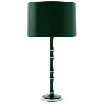 Robert Abbey Kane 31"h Jungle And Polished Nickel Lamp W/ Jungle Painted Shade