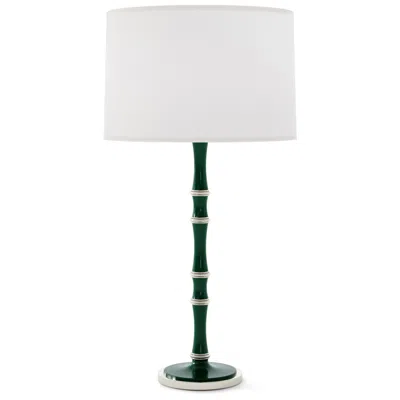 Robert Abbey Kane 31"h Jungle And Polished Nickel Table Lamp With Ascot White Shade