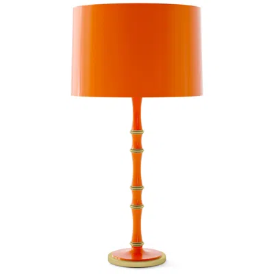 Robert Abbey Kane 31"h Pumpkin And Modern Brass Table Lamp W/ Pumpkin Painted Shade