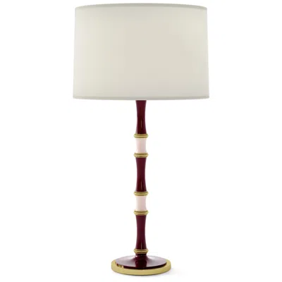 Robert Abbey Kane 31"h Sugar Plum Rose Water And Modern Brass Lamp W/ Fondine Shade