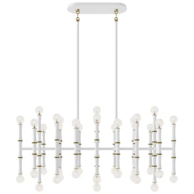 Robert Abbey Kane 38.25" Wide Matte Daisy And Modern Brass Accents Pendant