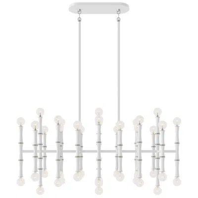 Robert Abbey Kane 38.25" Wide Matte Daisy And Polished Nickel Accents Pendant