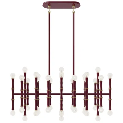 Robert Abbey Kane 38.25" Wide Sugar Plum And Modern Brass Pendant