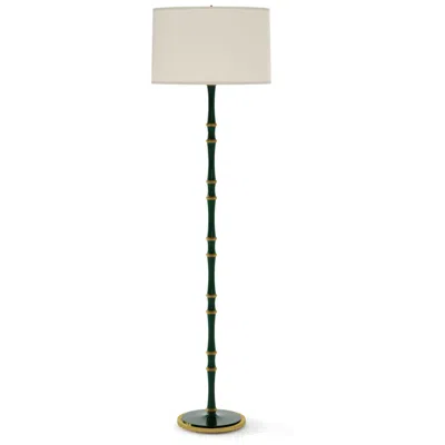 Robert Abbey Kane 64.5" High Jungle And Modern Brass Floor Lamp With Fondine Shade
