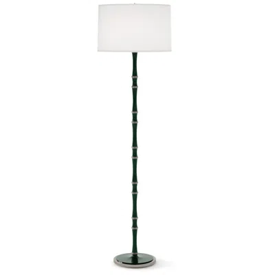 Robert Abbey Kane 64.5"h Jungle And Polished Nickel Floor Lamp W/ Ascot White Shade