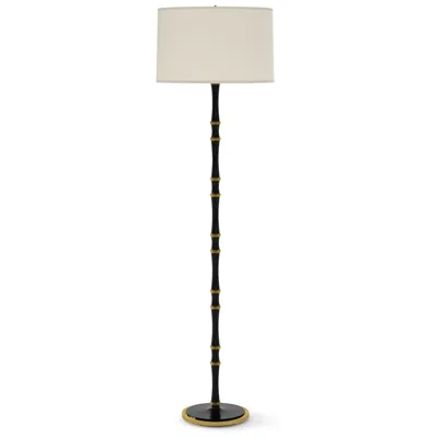 Robert Abbey Kane 64.5"h Obsidian And Modern Brass Floor Lamp With Fondine Shade
