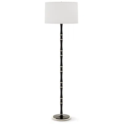 Robert Abbey Kane 64.5"h Obsidian And Nickel Floor Lamp W/ Ascot White Shade