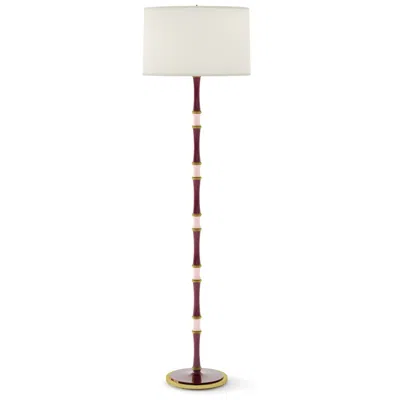 Robert Abbey Kane 64.5"h Plum Rose Water And Modern Brass Floor Lamp W/ Fondine Shade