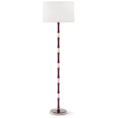 Robert Abbey Kane 64.5"h Plum Rose Water And Nickel Floor Lamp W/ Ascot White Shade