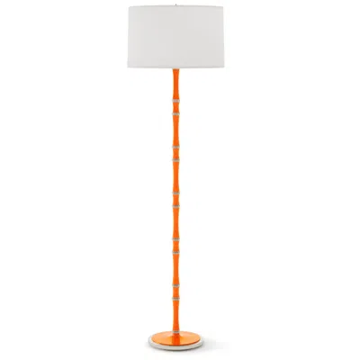 Robert Abbey Kane 64.5"h Pumpkin And Nickel Floor Lamp W/ Ascot White Shade