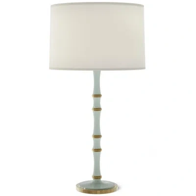 Robert Abbey Kane Metal Table Lamp In Rose Water,celadon,modern Brass
