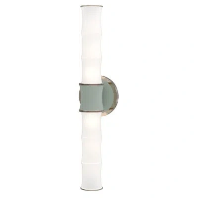 Robert Abbey Kane Plug-in Flush Mounted Sconce In Celadon,silver