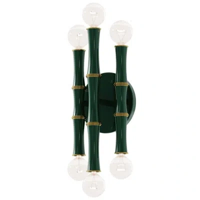 Robert Abbey Kane Wall Sconce In Jungle Glazed,modern Brass