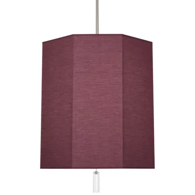 Robert Abbey Kate 22"w Polished Nickel And Vintage Wine Pendant Light