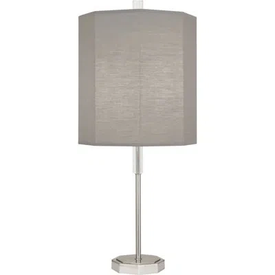 Robert Abbey Kate 32.5'' Table Lamp In Polished Nickel,smoke Gray