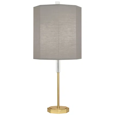 Robert Abbey Kate Brass Metal Buffet Table Lamp With Smoke Gray Shade