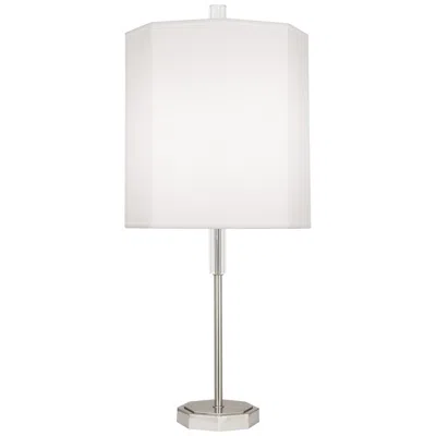 Robert Abbey Kate Polished Nickel Buffet Table Lamp In White