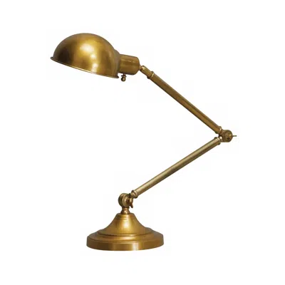 Robert Abbey Kinetic Adjustable Antique Brass Pharmacy Desk Lamp In Brown