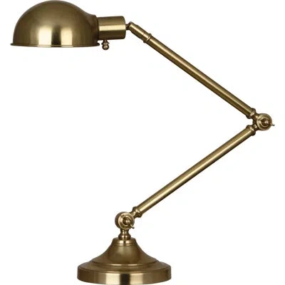 Robert Abbey Kinetic Brass Adjustable Desk Lamp In Natural Brass