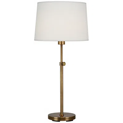 Robert Abbey Koleman 34 1/4" Adjustable Aged Brass Club Table Lamp