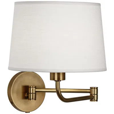 Robert Abbey Koleman Brass Plug-in Swing Arm Wall Lamp In Gold