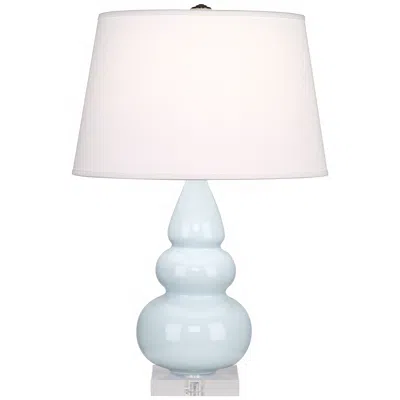 Robert Abbey Light Blue Triple Gourd Ceramic Table Lamp