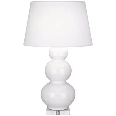 Robert Abbey Lily White Triple Gourd Ceramic Buffet Lamp