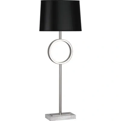 Robert Abbey Logan 29.5" Table Lamp In Black Painted Opaque Parchment,polished Nickel
