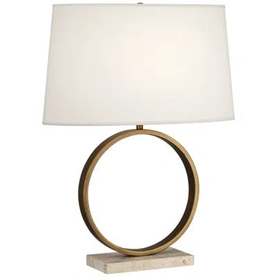 Robert Abbey Logan Marble And Aged Brass Ring Table Lamp