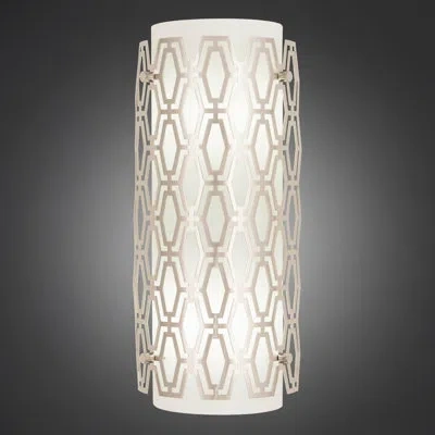 Robert Abbey Marcel Wall Sconce - Geometric Framing - Modern , Frost Cas White In Polished Nickel