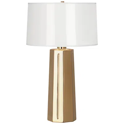 Robert Abbey Mason 26" Gold Metallic Glaze Ceramic Table Lamp