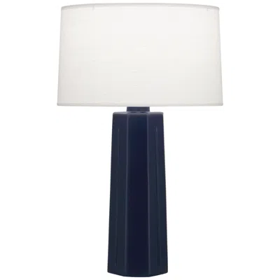 Robert Abbey Mason 26" Matte Midnight Blue Glazed Ceramic Table Lamp