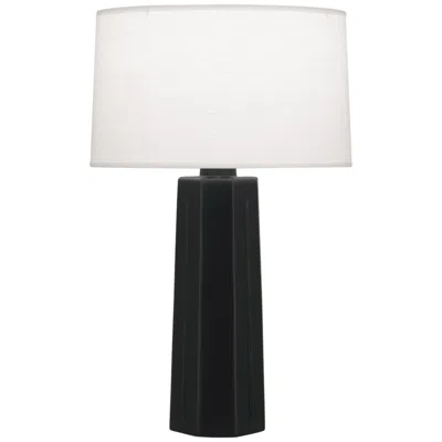 Robert Abbey Mason 26" Modern Obsidian Matte Black Ceramic Table Lamp