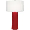 Robert Abbey Mason 26" Modern Ruby Red Glazed Ceramic Table Lamp