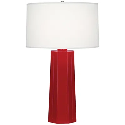 Robert Abbey Mason 26" Modern Ruby Red Glazed Ceramic Table Lamp