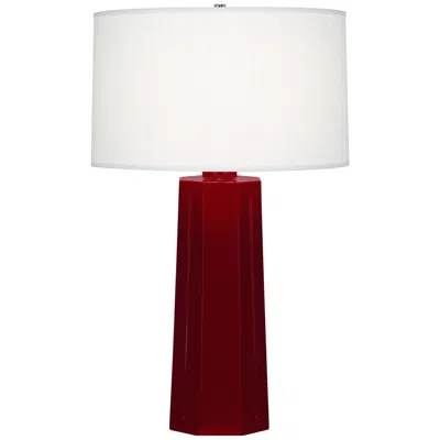 Robert Abbey Mason 26" Modern Sangria Red Glazed Ceramic Table Lamp