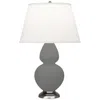 Robert Abbey Matte Ash Double Gourd Table Lamp
