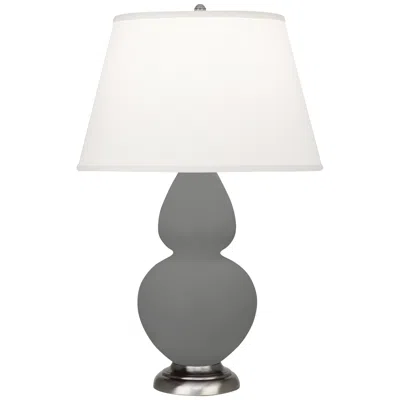 Robert Abbey Matte Ash Double Gourd Table Lamp